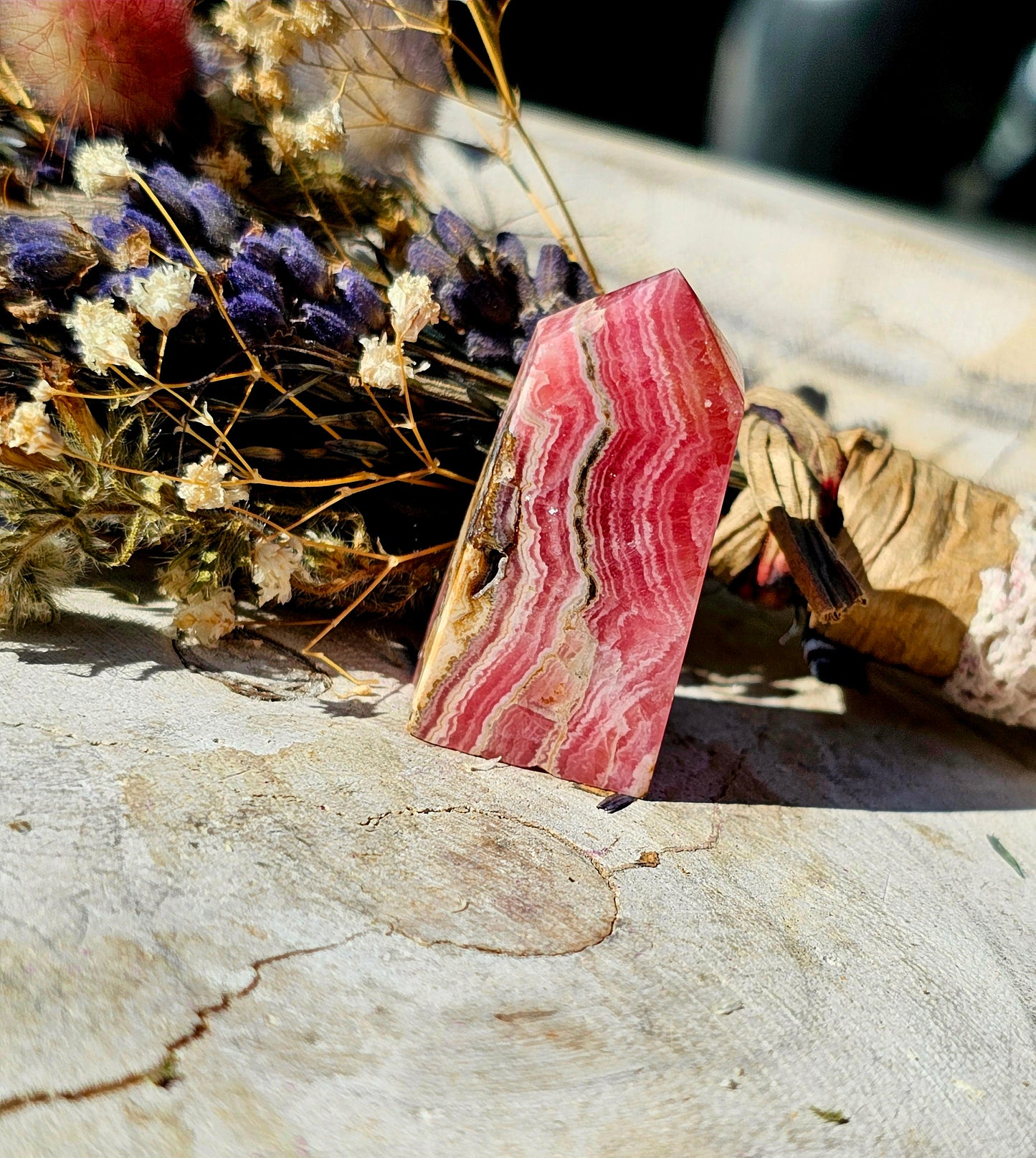 Rhodochrosite point