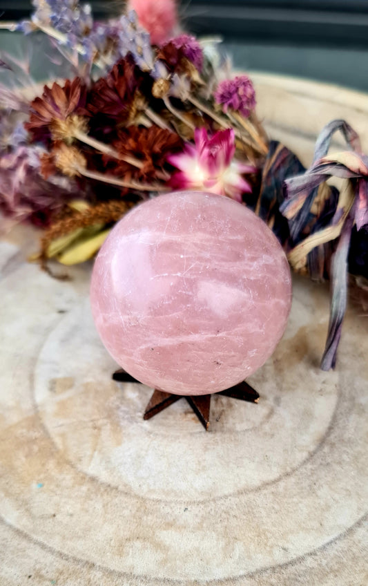 Pink opal sphere