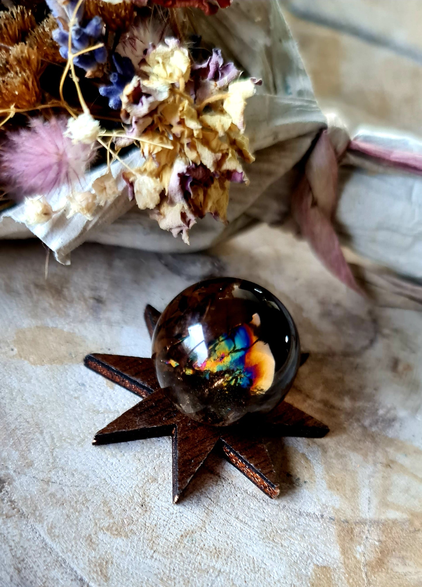 Smokey quartz mini sphere 🌈🌈