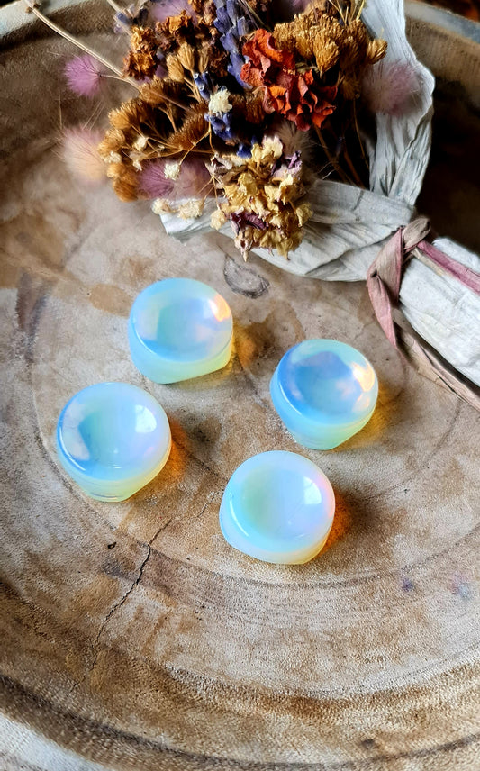 Opalite sphere stands