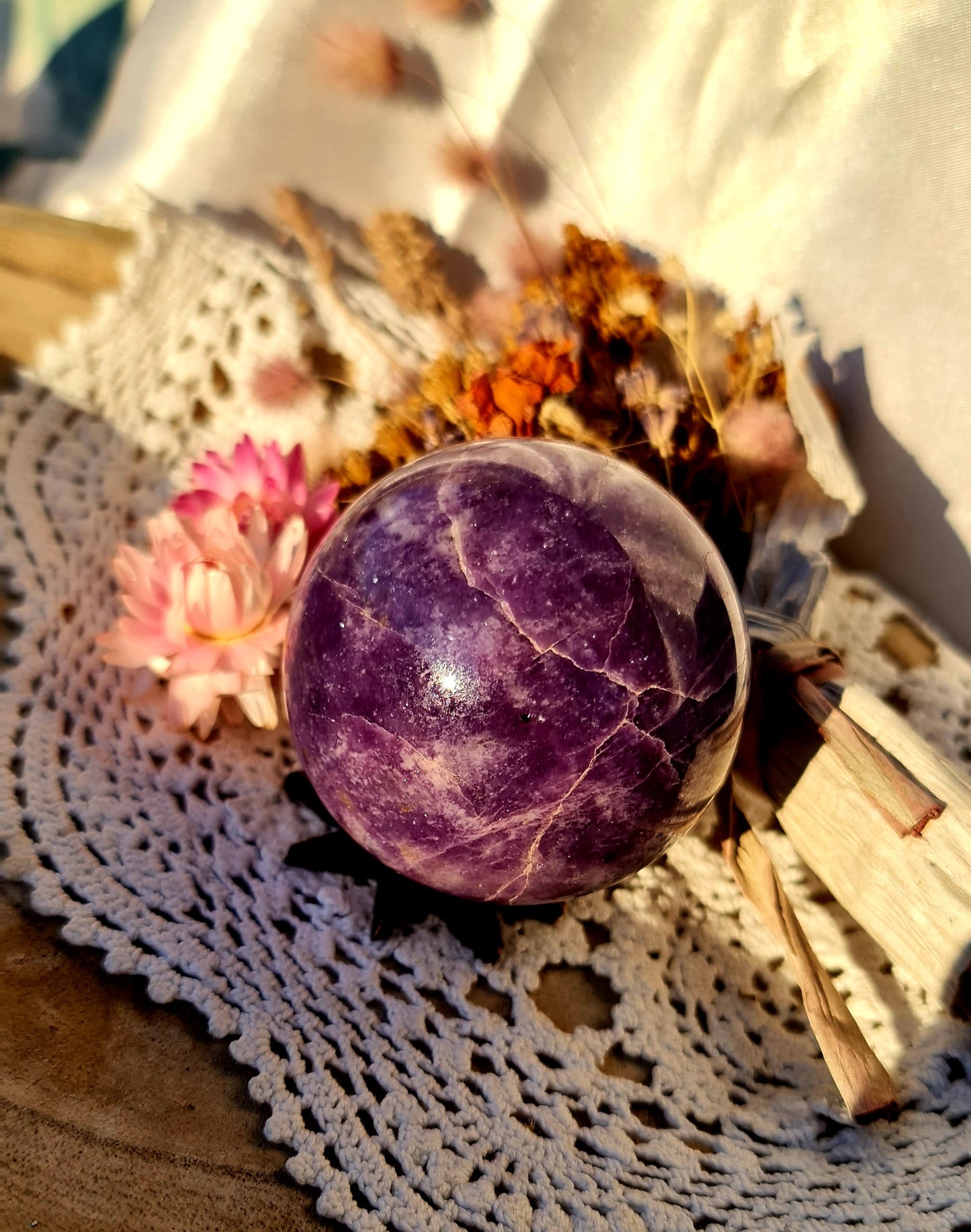 Lepidolite sphere