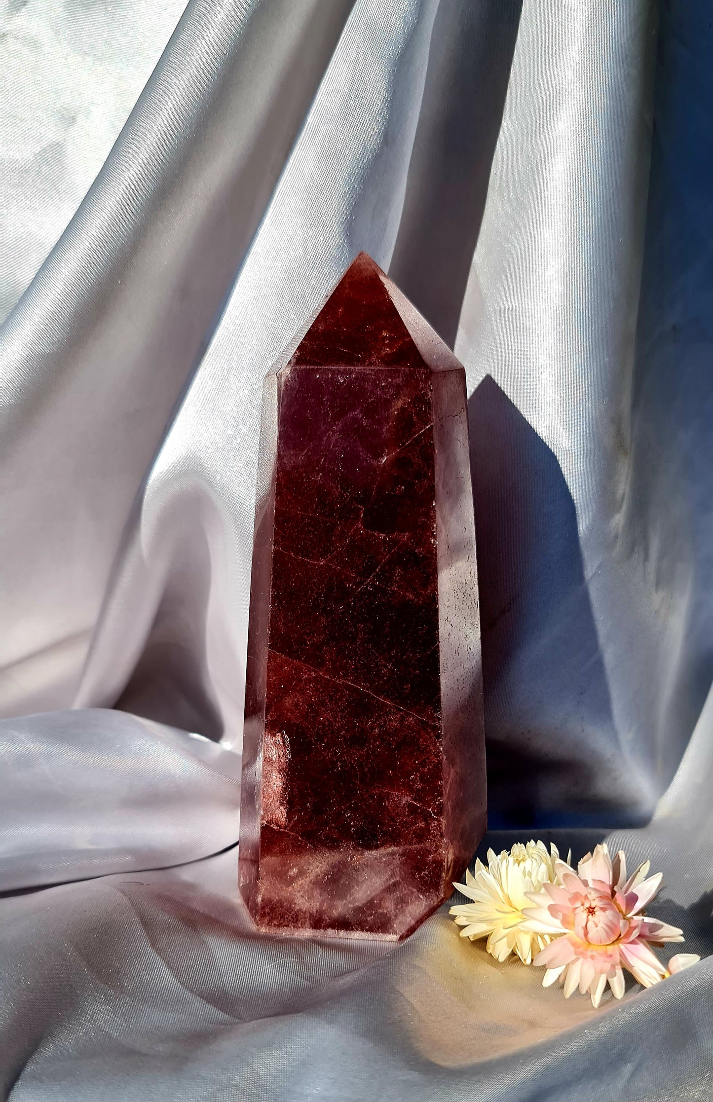 Strawberry quartz tower