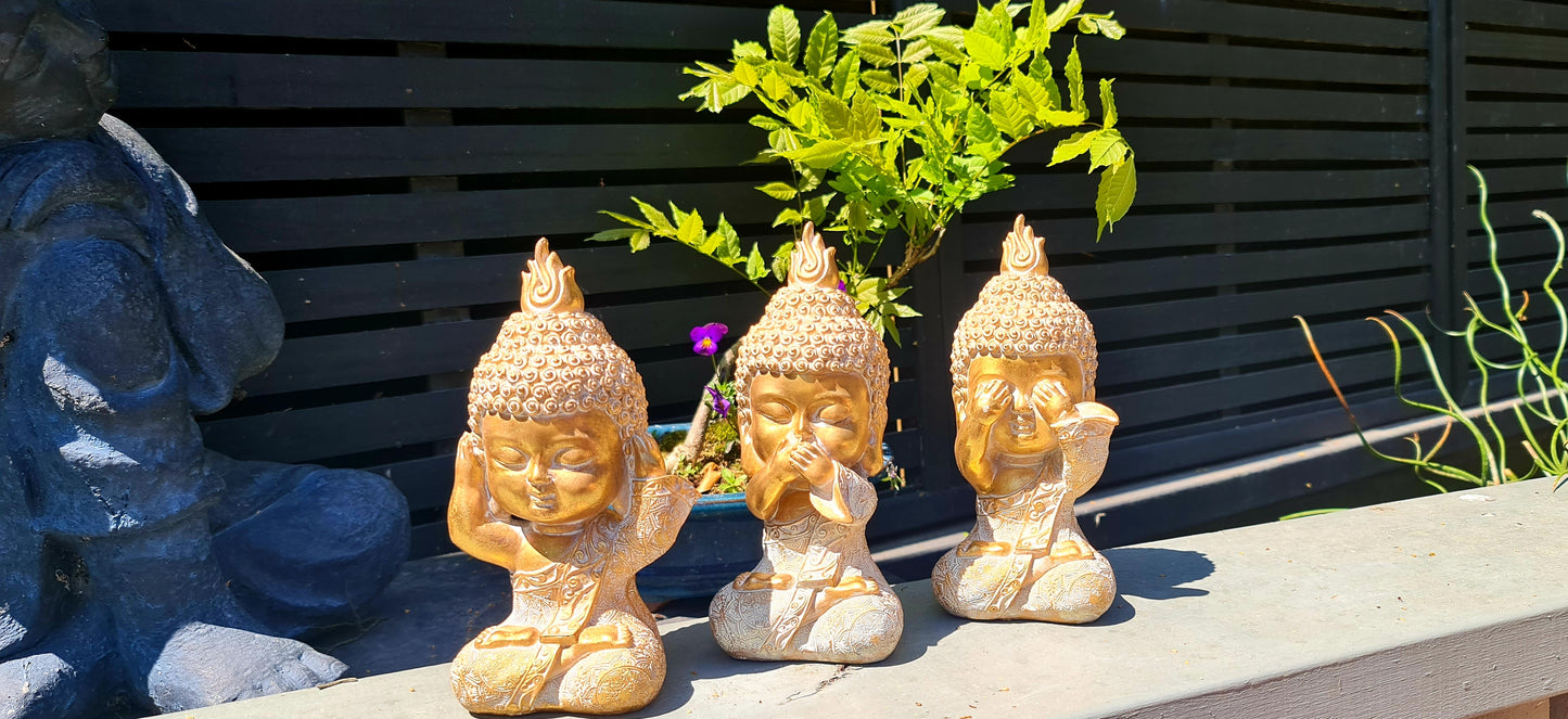 Hear no evil speak no evil see no evil buddha's