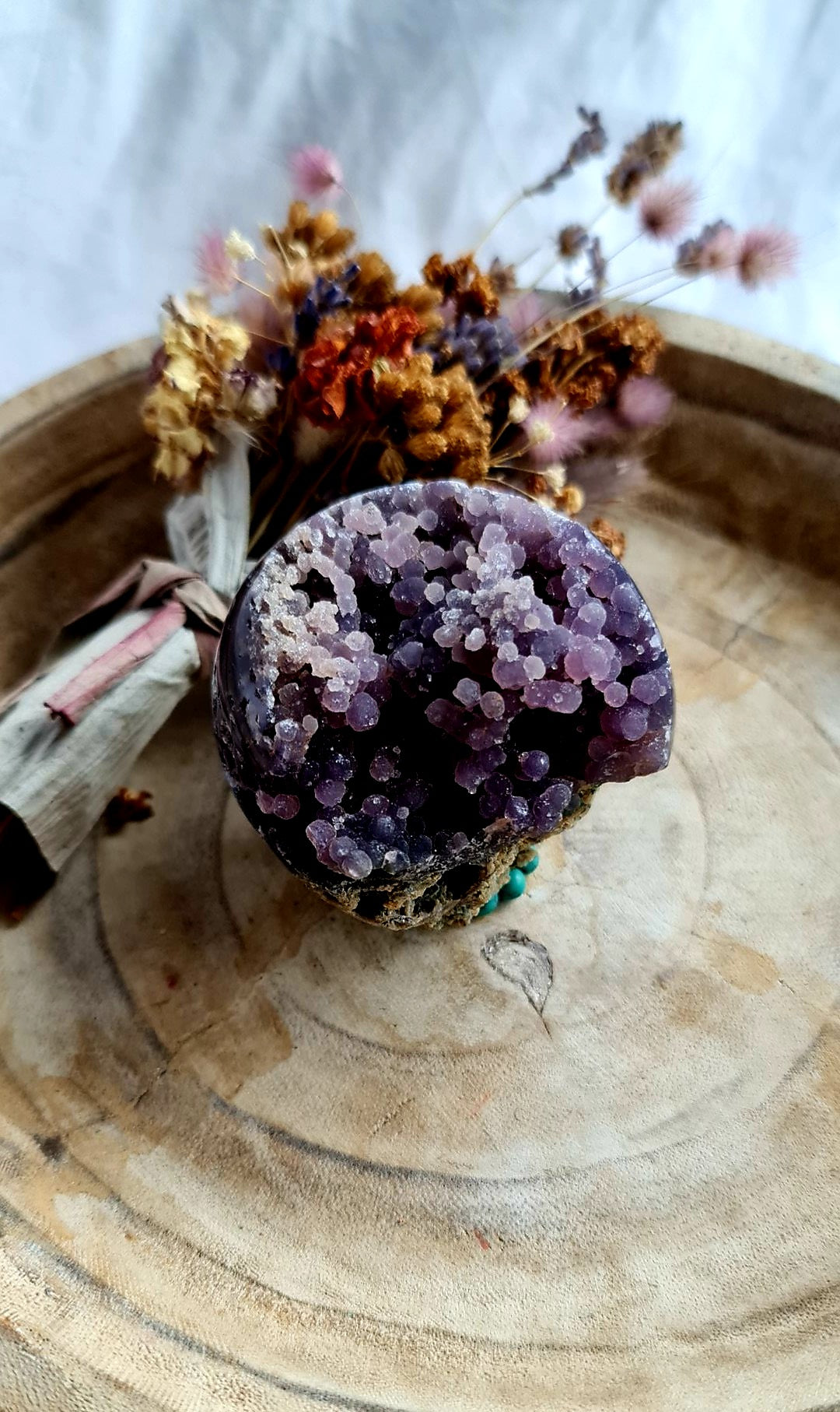 Grape agate sphere